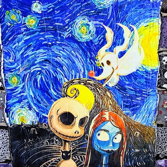 Nightmare Before Christmas Rag Quilt - Picture 2 of 6
